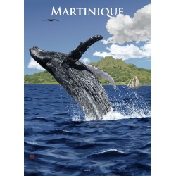Affiche Martinique-Baleine