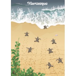 Affiche Martinique-Tortues