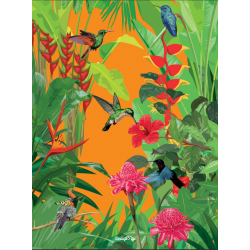Torchons "Colibris – Guyane"