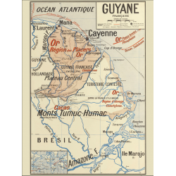 Torchon carte de Guyane