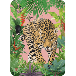 Carte Postale Jaguar rose